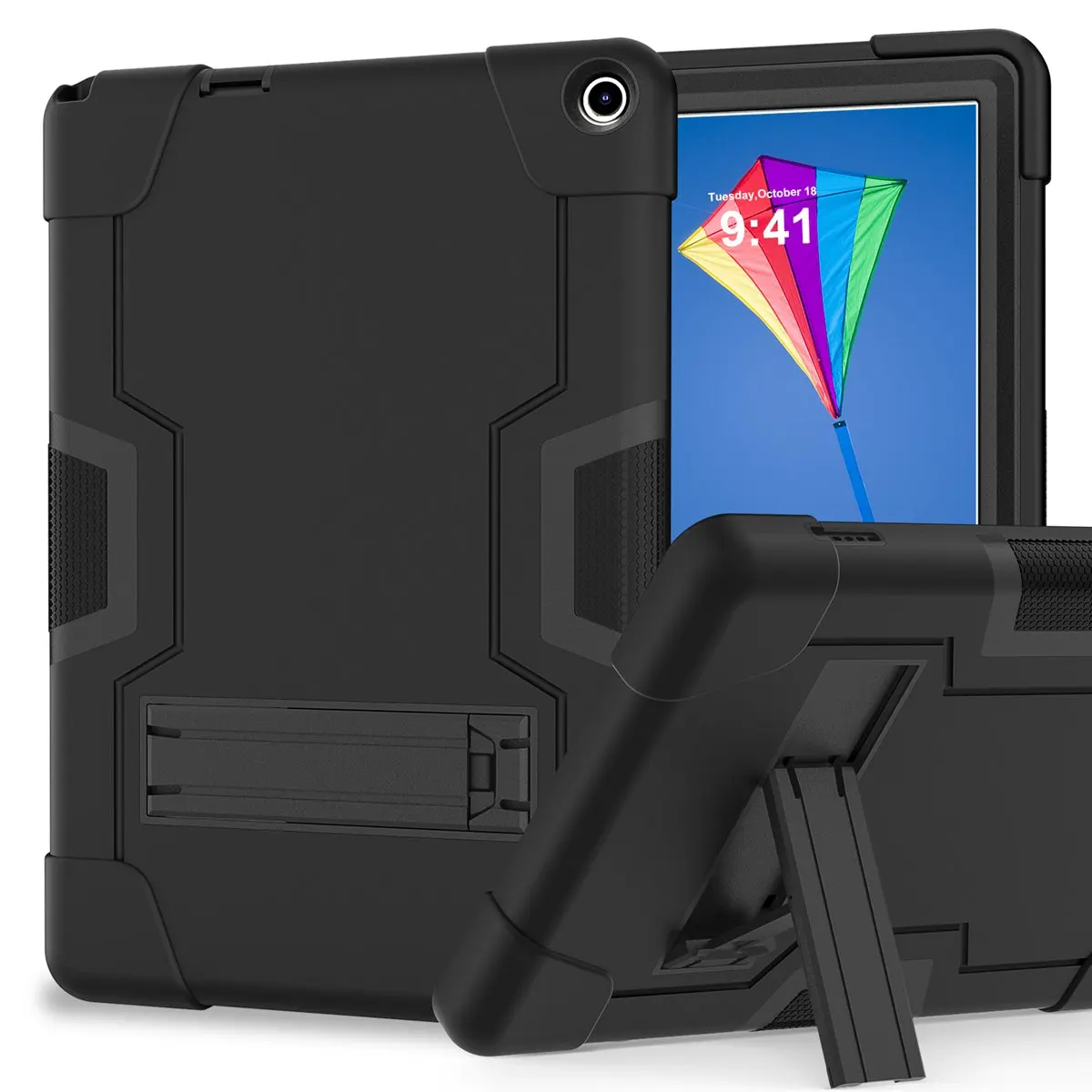

Armor Shockproof Rugged Drop Protection Cover Case Built with Kickstand For Onn 10.1 inch Gen 3 (2022 Model:100071485) Tablet