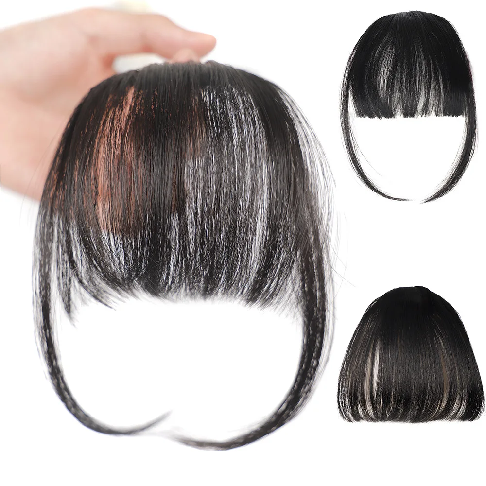 

Hair Clip-In Extension Synthetic Fake Fringe Natural False Hairpiece for Women Clip In Bangs Styling Accessories