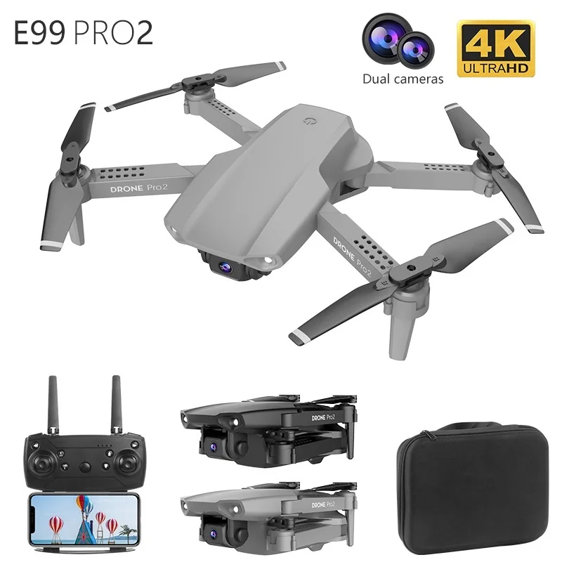 E99 PRO2 Drone 4k Wide angle HD Dual Camera WIFI FPV Three-ways Headless Mode Rc Quadcopter Dron Rc Helicopter Boy Toys