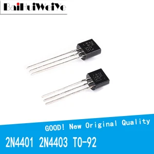100PCS/LOTE 2N4401 2N4403 N4401 N4403 TO-92 TO92 Triode Transistor 0.6A/30V NPN New Original Good Quality Chipset