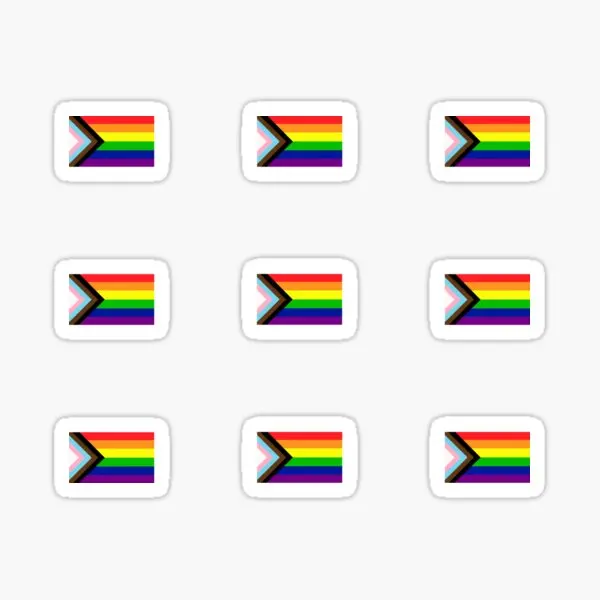 

Subtle Progress Pride Flag 5PCS Stickers for Print Wall Car Home Luggage Art Window Laptop Water Bottles Decorations Room Kid