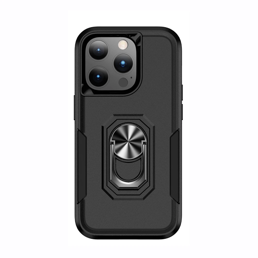 

Magnetic Hybrid Case for iPhone 14 13 12 11 Pro Max Shockproof Ring Holder Case for iPhone XR Xs 7 8 Plus Rugged Armor Cover