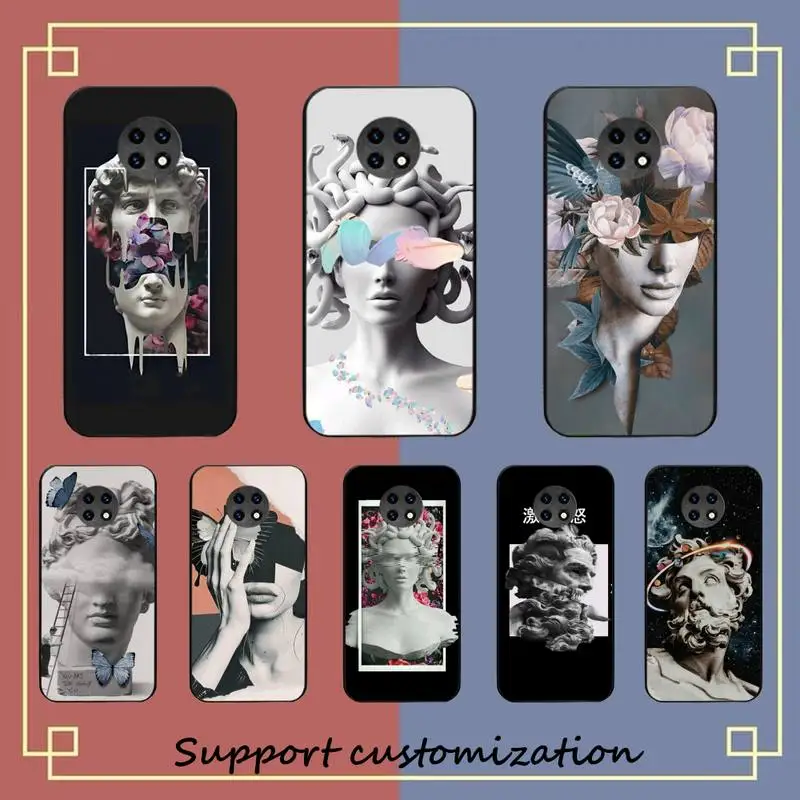 

RuiCaiCa Retro Art Sculpture Phone Case For Xiaomi Redmi Note 8A 7 5 Note 8pro 8T 9Pro TPU Coque for note 6pro Funda Capa