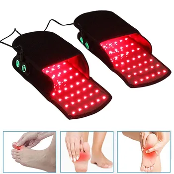 2pcs LED Infrared Red Light Therapy Slippers For Foot Neuropathy Joint Pain Relief Improve Sleep Quality Health Care Device