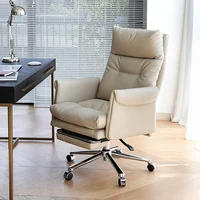White Nordic Office Chair Swivel Caster Wheels Luxury Boss Office Chair Sleep Comfort Ergonomic Silla Escritorio Home Furniture