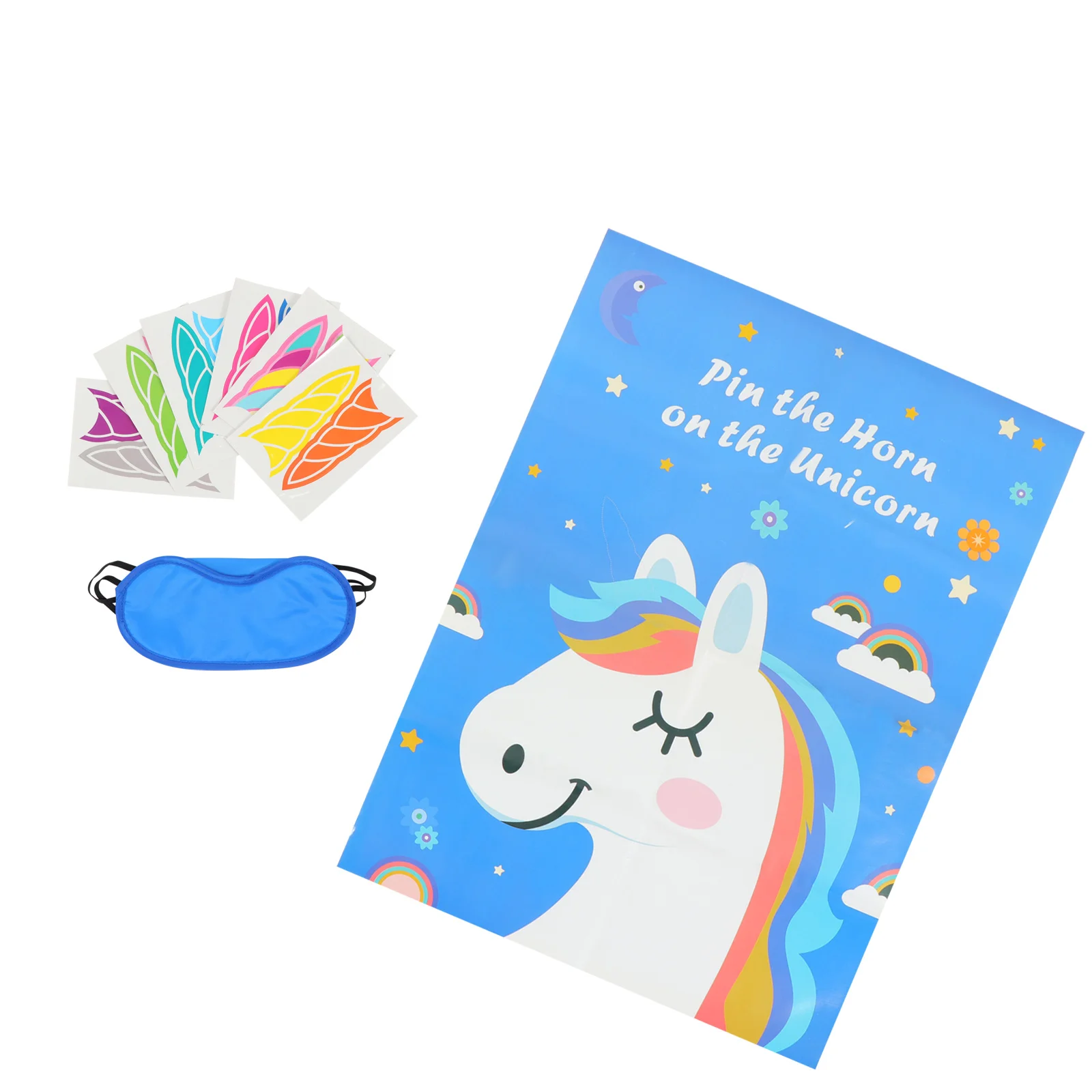 

1 Set Child Party Game Kid Fun Pin Horn on Party Game