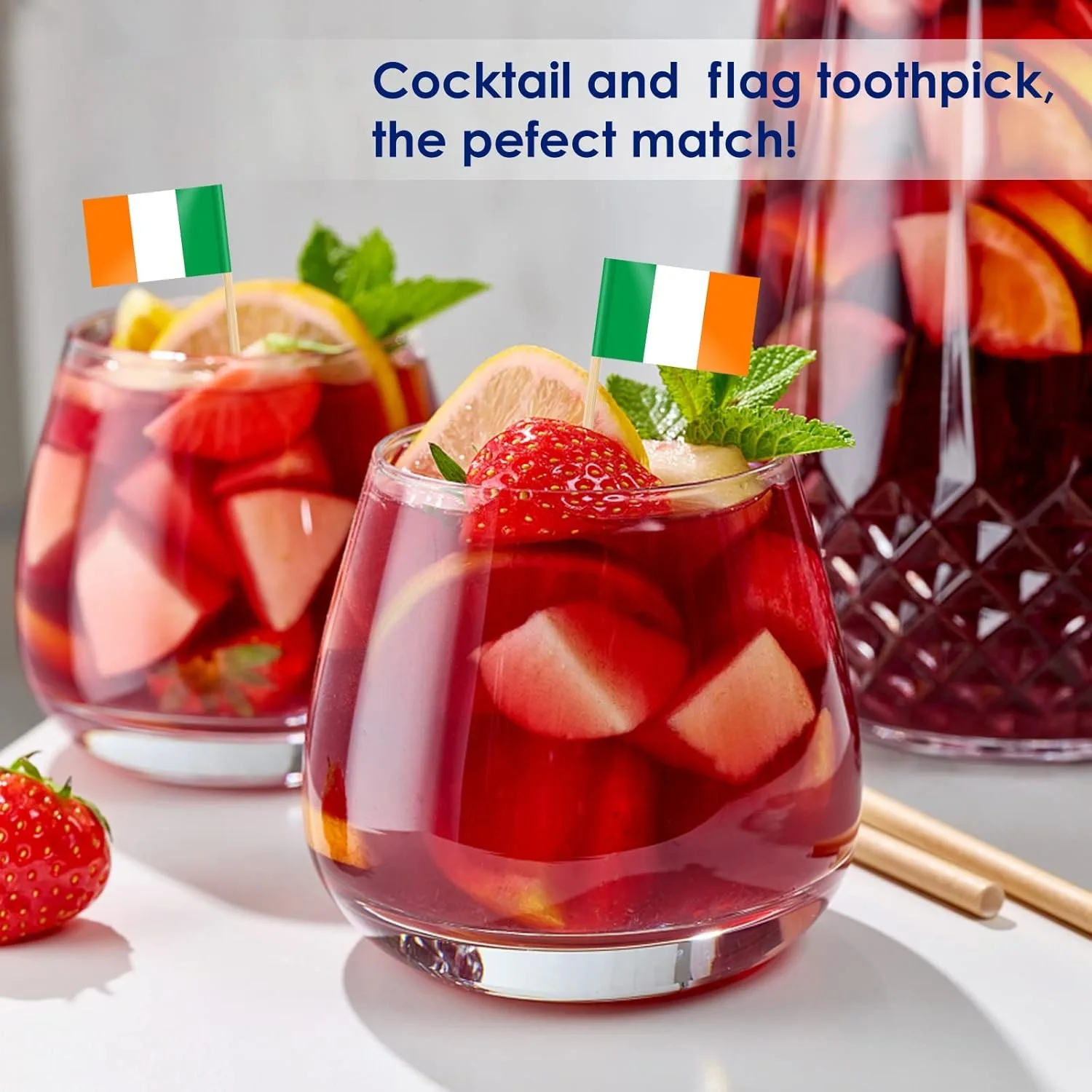 100 шт. флаг Ирландии с зубочисткой ирландские мини-маленькие флажки для кексов