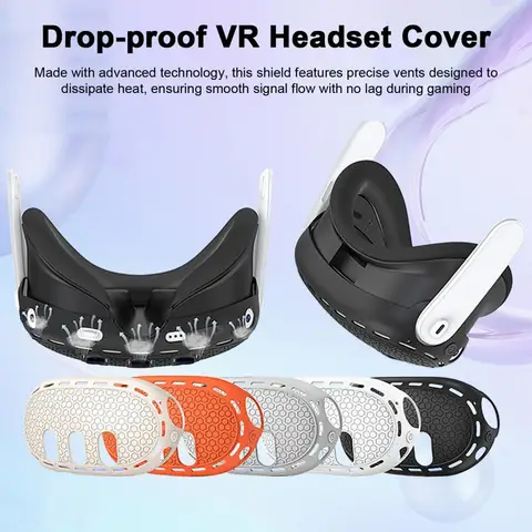 Силиконовый защитный чехол VR, устойчивый к царапинам защитный чехол для гарнитуры VR, простая установка, защитный чехол для Meta Quest 3