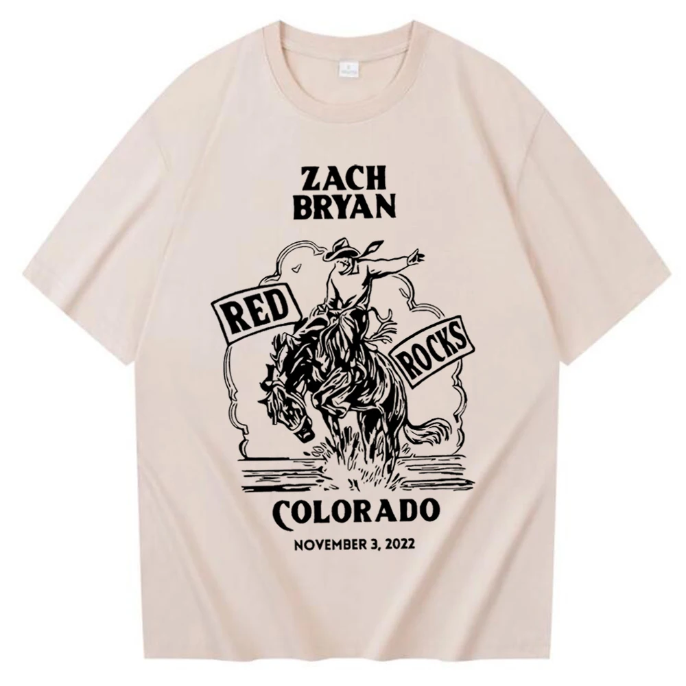 Рубашка Zach Bryan музыкальная рубашка подарок для Fan Merch рубашки с круглым вырезом и
