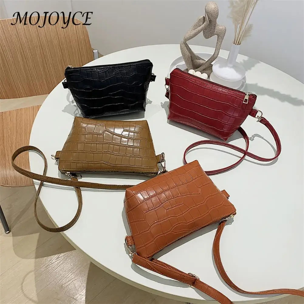 

Women Shoulder Bags PU Leather Stone Pattern Messenger Bags Female Casual Travel Handbags Totes for Shopping Business or Daily