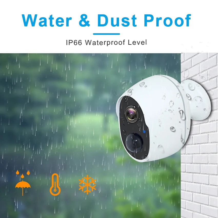 Беспроводная IP-камера видеонаблюдения с низким энергопотреблением 6000 мАч |