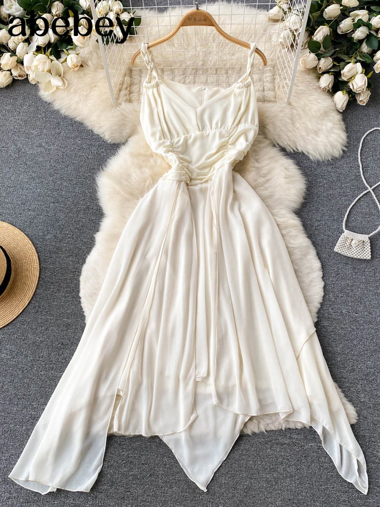 

Женское винтажное длинное платье на бретелях-спагетти, с открытой спиной и V-образным вырезом, без рукавов, модель 2022 на лето