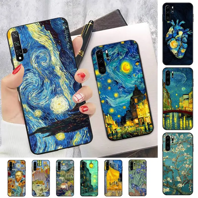 

Yinuoda Van Gogh Oil Painting Phone Case for Huawei P30 40 20 10 8 9 lite pro plus Psmart2019