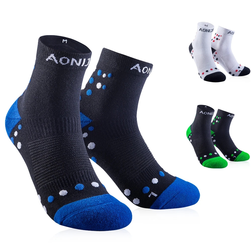 

AONIJIE E4092 Outdoor Sports Running Athletic Performance Tab Training Cushion Quarter Compression Socks Heel Shield Cycling