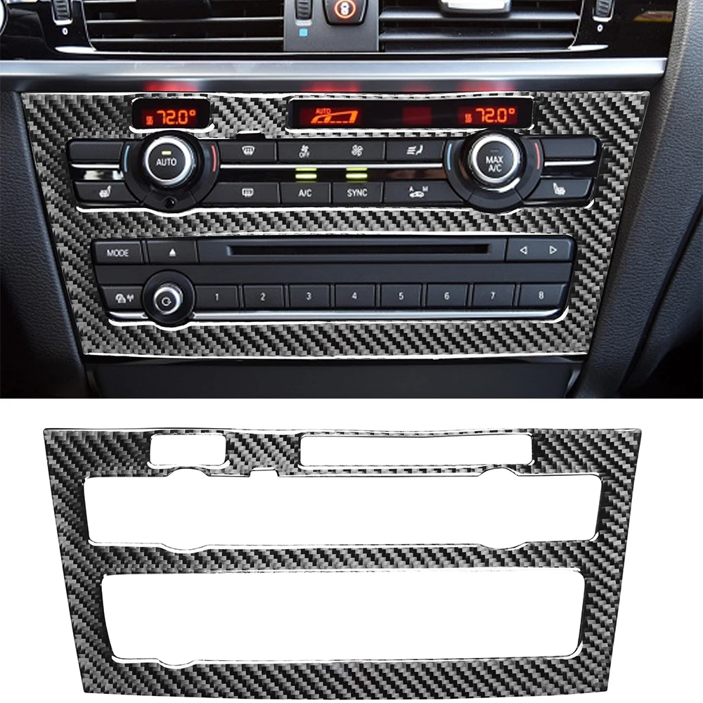 

CD Panel Decoration Cover Trim Sticker Sticker for BMW F25 X3 2011-2017 F26 X4 2014-2017 Car Interior Accessories Carbon Fiber