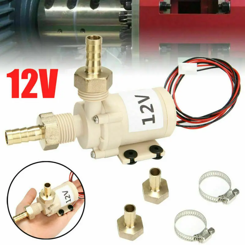 

2pcs High-performance 12V Brushless Solar Hot DC Water Pump Circulation 212° F W/ Coupler Clamps Low-noise