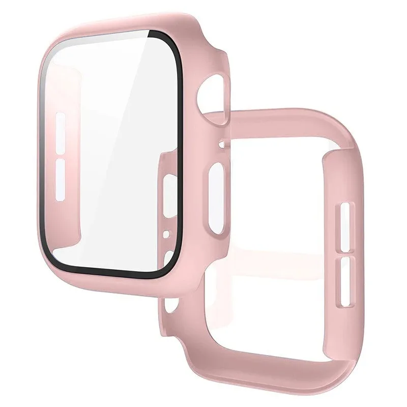 Фото Чехол для ПК + защитная пленка из закаленного стекла для Apple Watch Ultra 3/2 49 мм, 11, 10, 46/42 мм, универсальный корпус для iWatch 9, 8, 7, 45/41 мм, 6, 5, 4, 40/44 мм №3