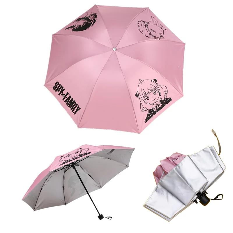 

Spy X Family Folding Umbrella Anime Figure Anya Yor Loid Forger Printed Sunshade Proof Parasol UV Protect Sunproof Portable