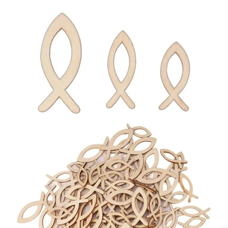 J2FA 108pcs Деликатные полые рыбные украшения для создания уникальной атмосферы