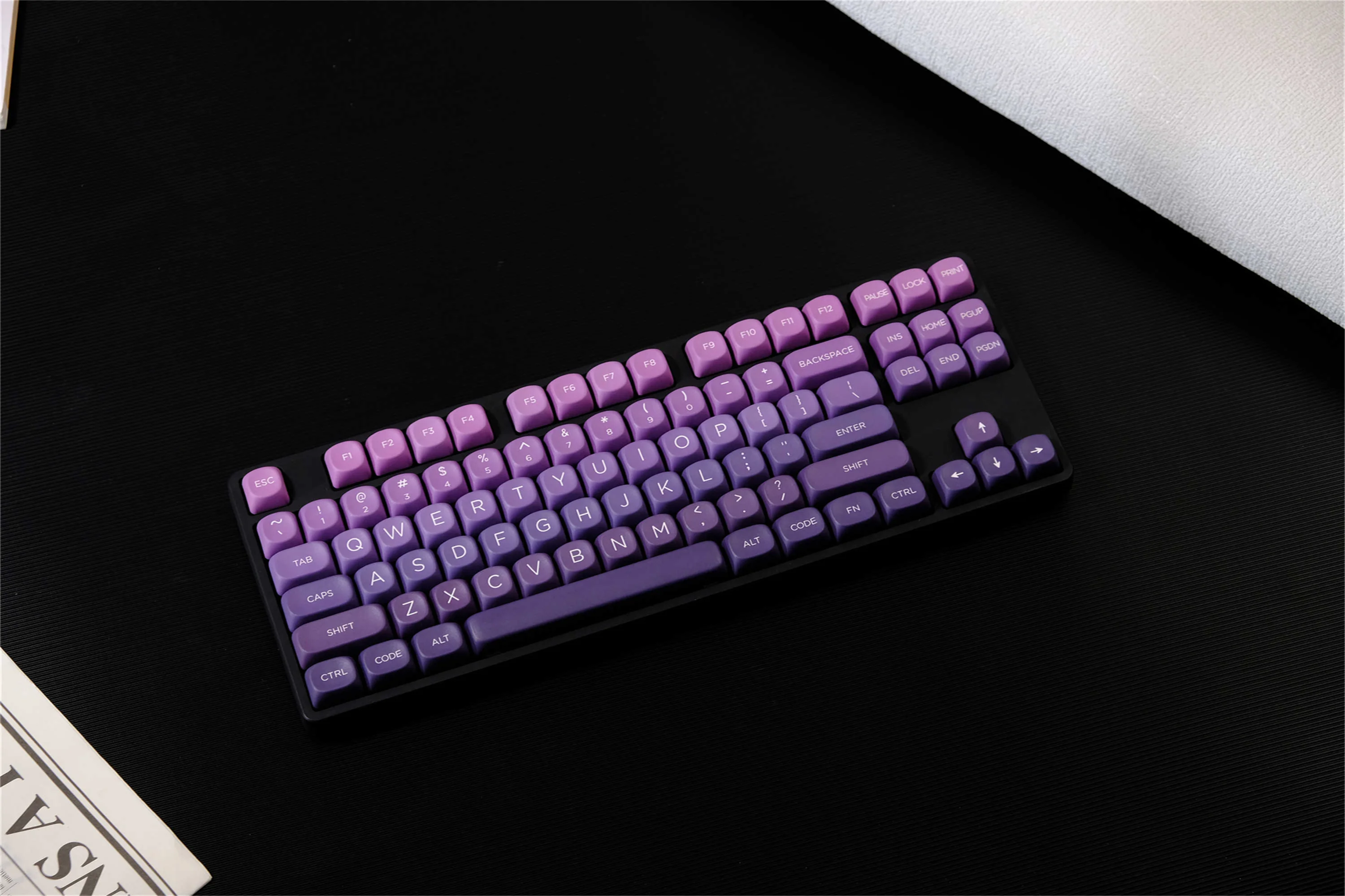 Фото Клавишные колпачки GMK Lucky Purple Gradient, 126 клавиш, материал PBT, профиль MOA XOA, DYE-SUB, для механической клавиатуры с переключателями MX №3