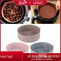 air fryer silicone pot liner baking tray kitchen accessories bread fried chicken pizza basket reusable non stick cooking tool