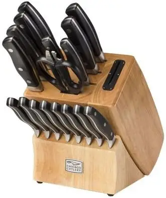 

18-Piece Knife Block Set with In-Block Knife Sharpener