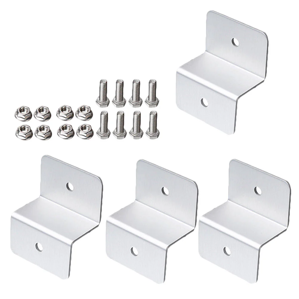 

4 Pcs Solar Panel Mounting Brackets Hardware Adjustable Stand Kit Braces Wall-mounted Support