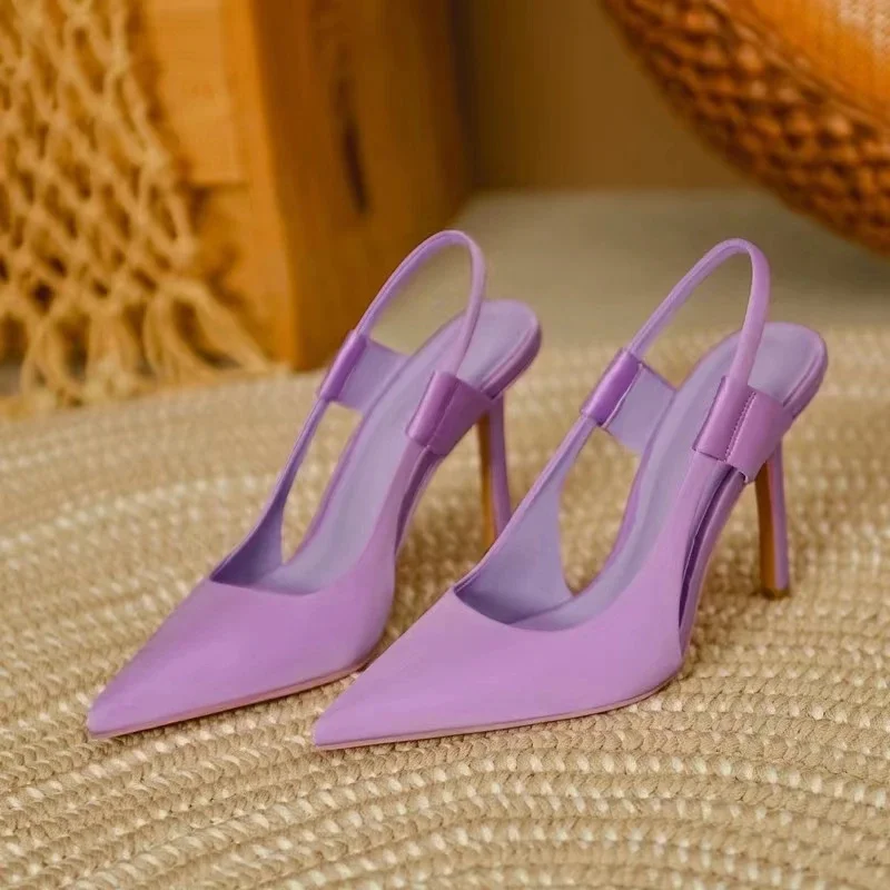 

Summer Women's Shoes High Heels Sandals Elegant Luxury Trend Fashion Sexy Party Banquet Dress Pole Latin Dance Pink Yellow