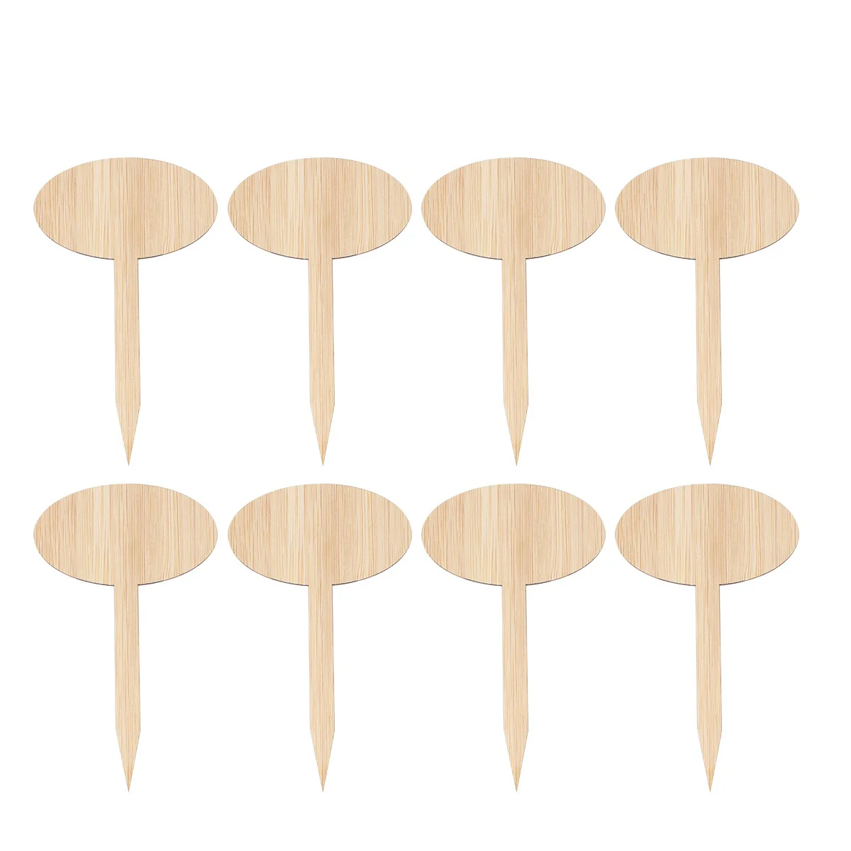 

20Pcs Labels Vegetable Label Nursery Garden Markers for Trays Pots Greenhouse ( Khaki T Type Oval Tip Style )