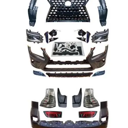 

Upgrade to 2020 style bodykit body kit sets the front and rear bumper sets with lamps for Lexus GX400 GX460 car parts 2010-2013