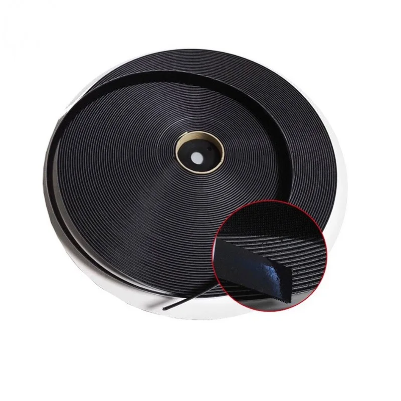 Многоразовая застежка с двойным замком SJ3541 черная грибная клейкая лента