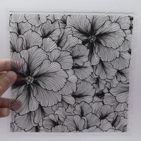 flower polymer clay texture stamps sheet pottery transfer emboss mat rubber stamps for crafting work with clay diy earring tools