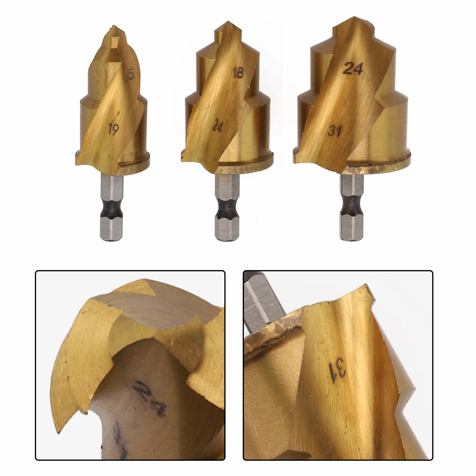 3 шт. PPR подъемное ступенчатое сверло с шестигранным хвостовиком инструмент для