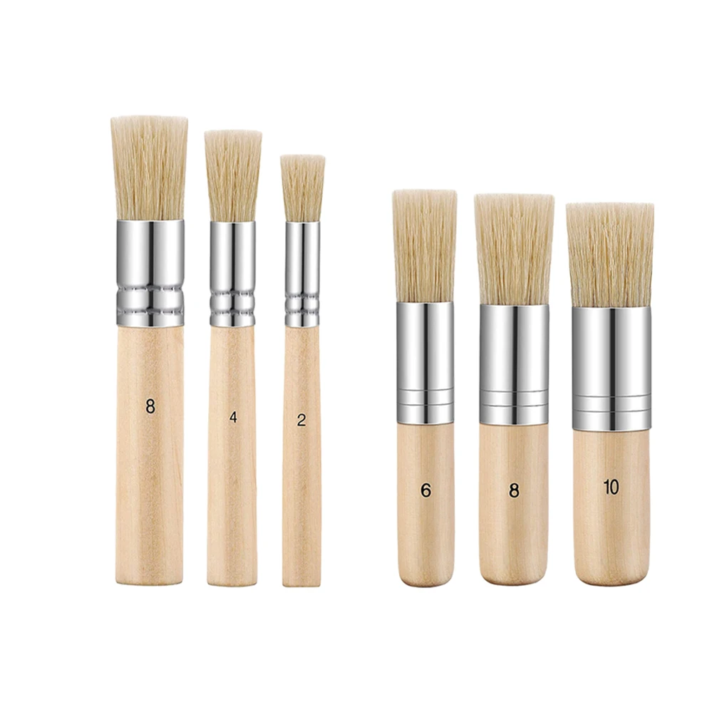 

2/3/5 3pcs set Durable Wooden Stencil Brush With Easy Application Multifunctional Bristles Stencil Brushes