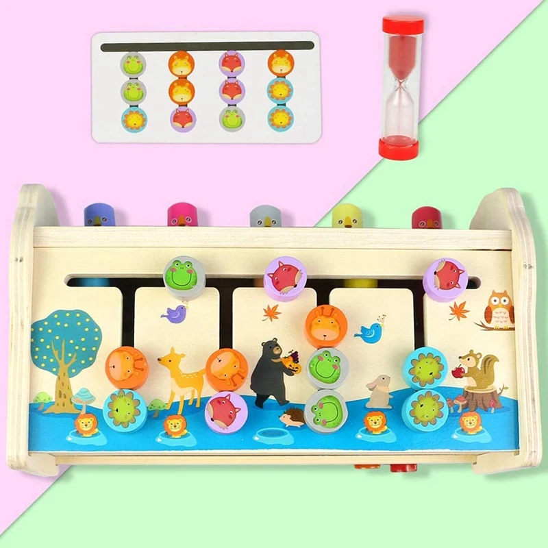 

Wooden Children's Toys Beating Hand Knocking Hamster Games Wooden Activity Square Early Education Educational Toys