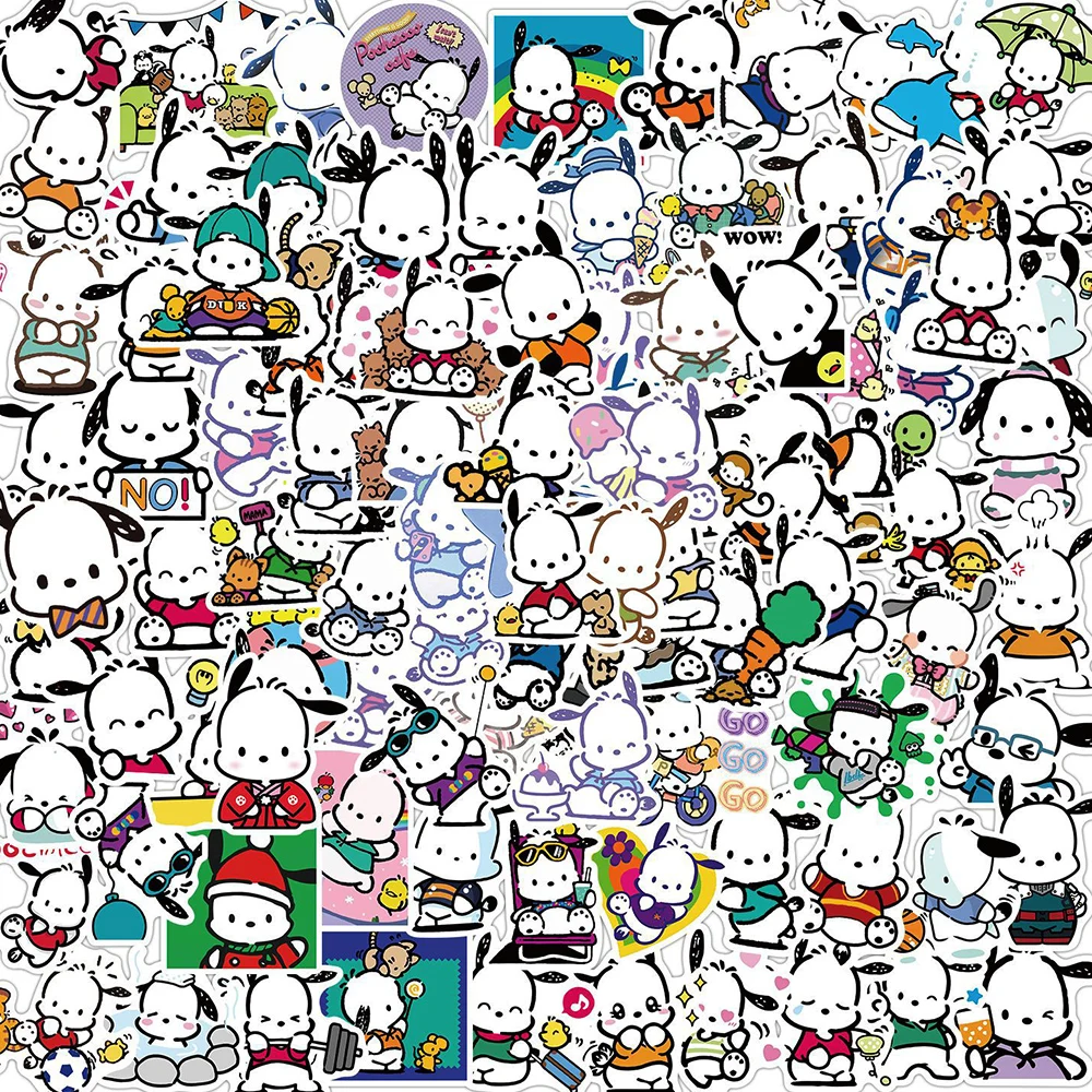 

10/30/50/100pcs Pochacco Dog Cartoon Stickers Kawaii Kids Toys DIY Water Bottle Laptop Guitar Waterproof PVC Cute Sticker Decals