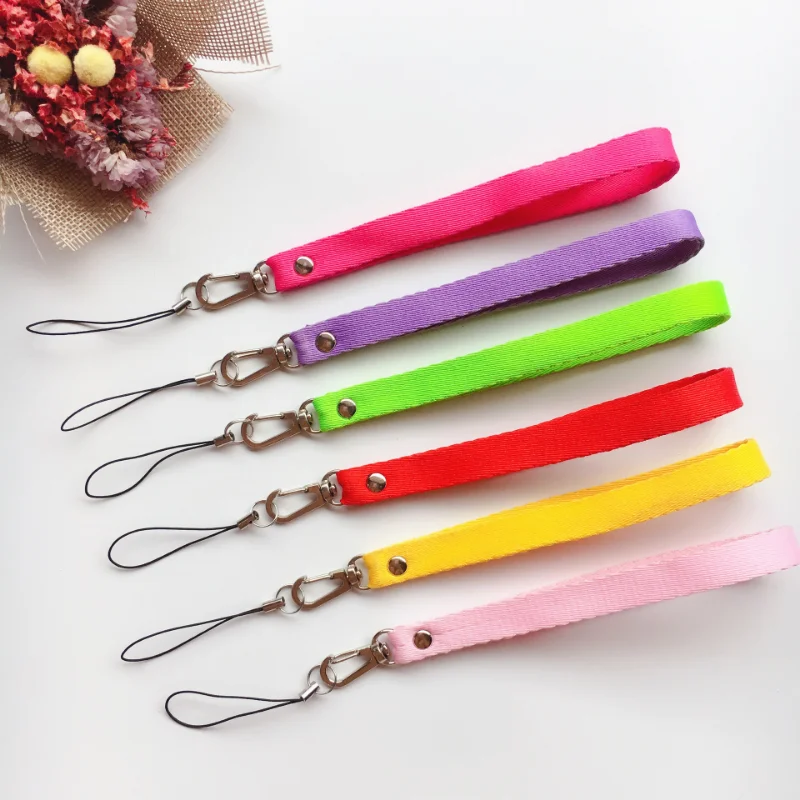 

Cellphone Keys ID Pass Badge Holder Wrist Strap Pure Color Bracelet Lanyard for Staff Work Card Name Badges Rope 16.5*1.2cm