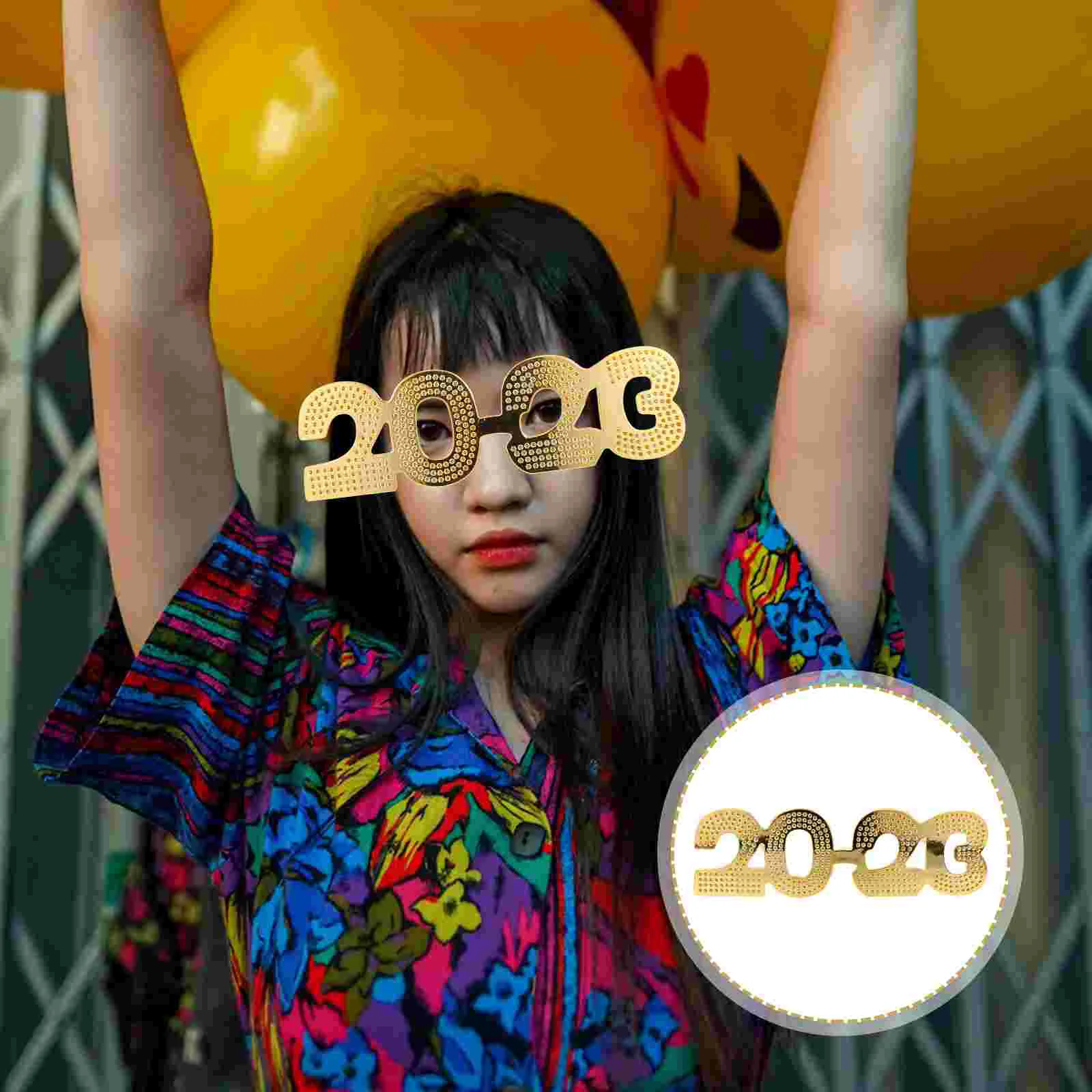 

2023 New Glasses Year Party Eyeglasses Eyewear Props Graduation Eve Years Sunglasses Number Supplies Photo Funny Accessories