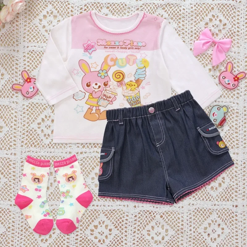 Детские джинсы повседневные штаны мультяшная принцесса маленький кролик