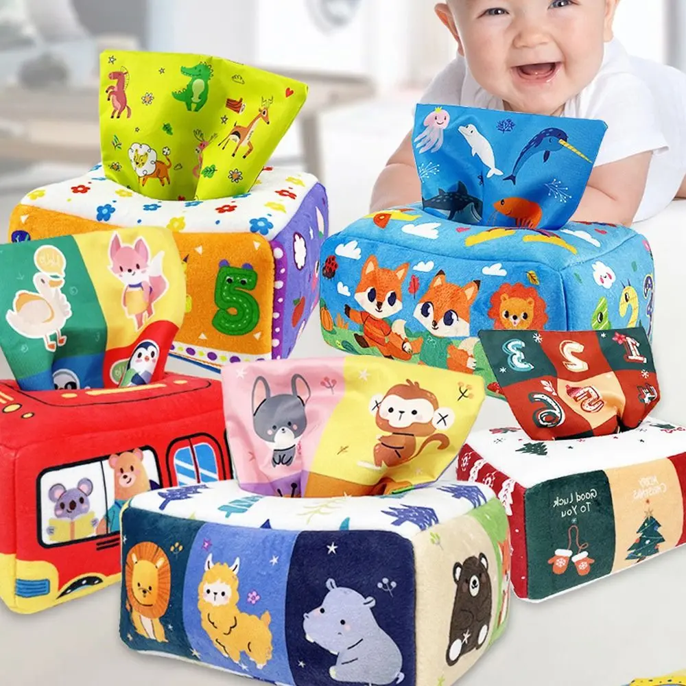 

Game Animals Ocean Letter Outer Space Kids Magic Tissue Box Baby Sensory Toy Pull Along Tissue Box Montessori Finger Exercise