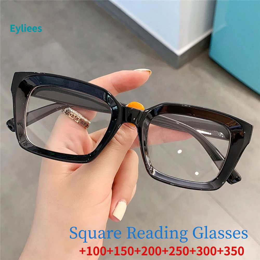 

Очки для чтения в большой квадратной оправе с диоптриями 0-+ 3,00, 1 шт.