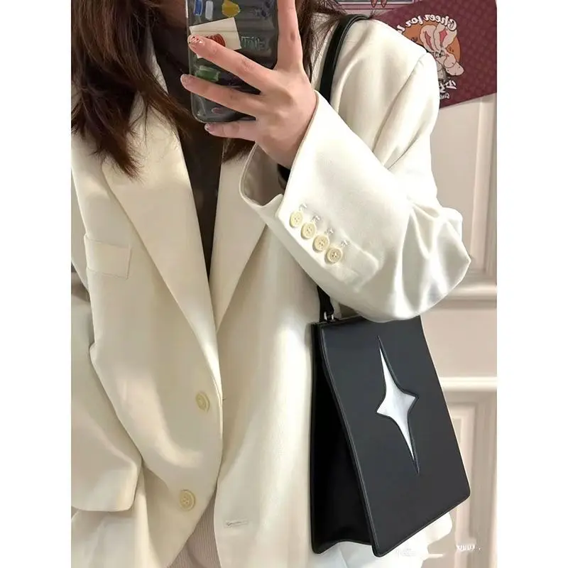 

New Cool Star Handbags For Women Crossbody Bags Fashion Ladies Pu Leather Square Shoulder Bag Female Zippering Tote Bag Durable