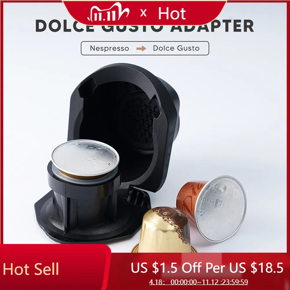

PP+Stainless Steel Capsule Adapter For Dolce Gusto Convert To Nespresso Reusable Coffee Machine Accessories Conversion Holder