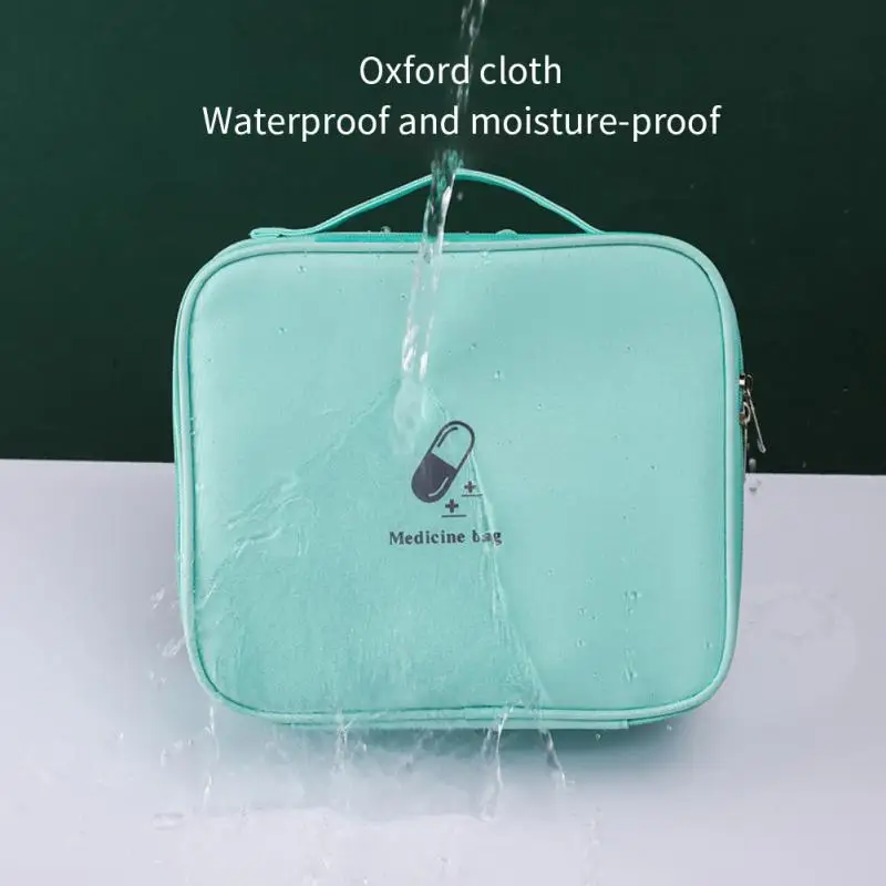 

Fashion Travel First Aid Kit Portable Emergency Medicine Kit Outdoor Travel Household Pill Classification Waterproof Storage Bag