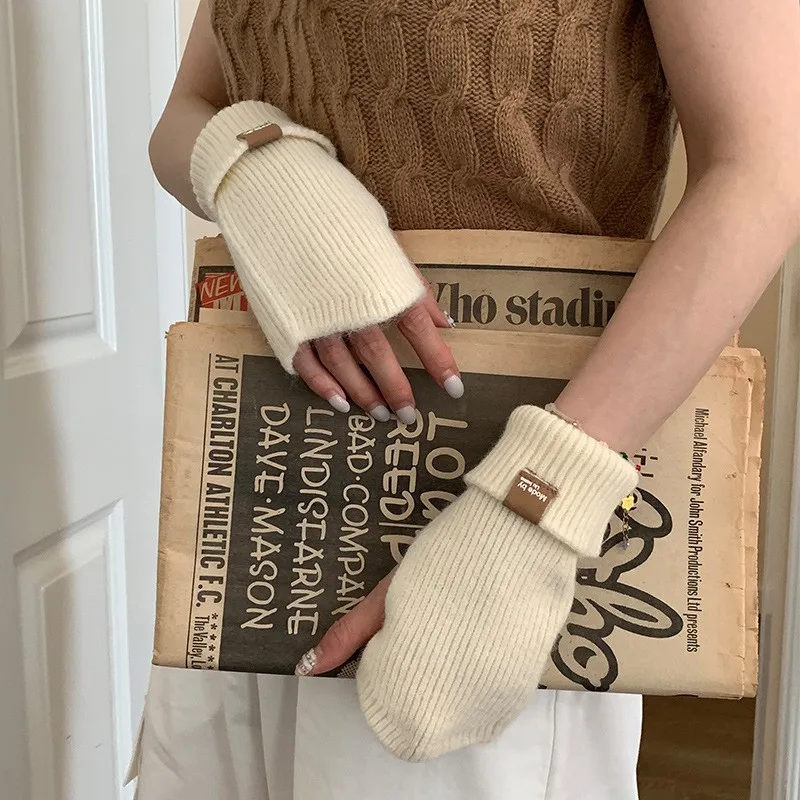 

2023 перчатки на полпальца женские перчатки для сенсорного экрана перчатки для письма зимние перчатки