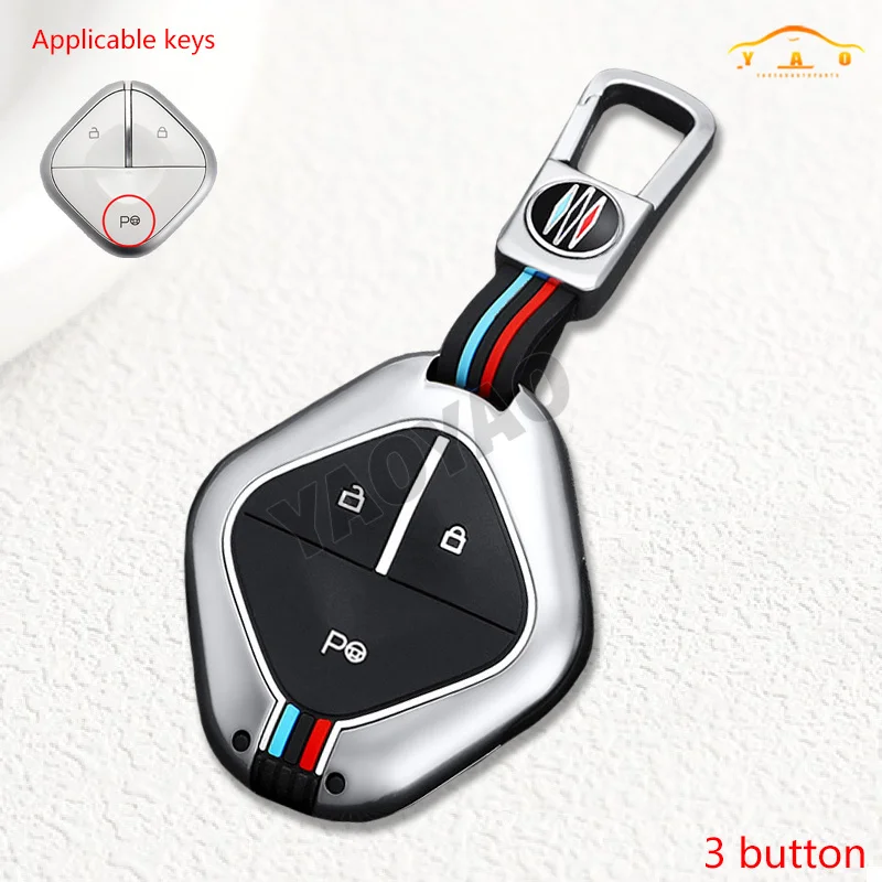 

Цинковый металлический чехол для автомобильного ключа, брелок для SGMW Wuling BINGO Airev для Baojun Kiwi EV для Chevrolet