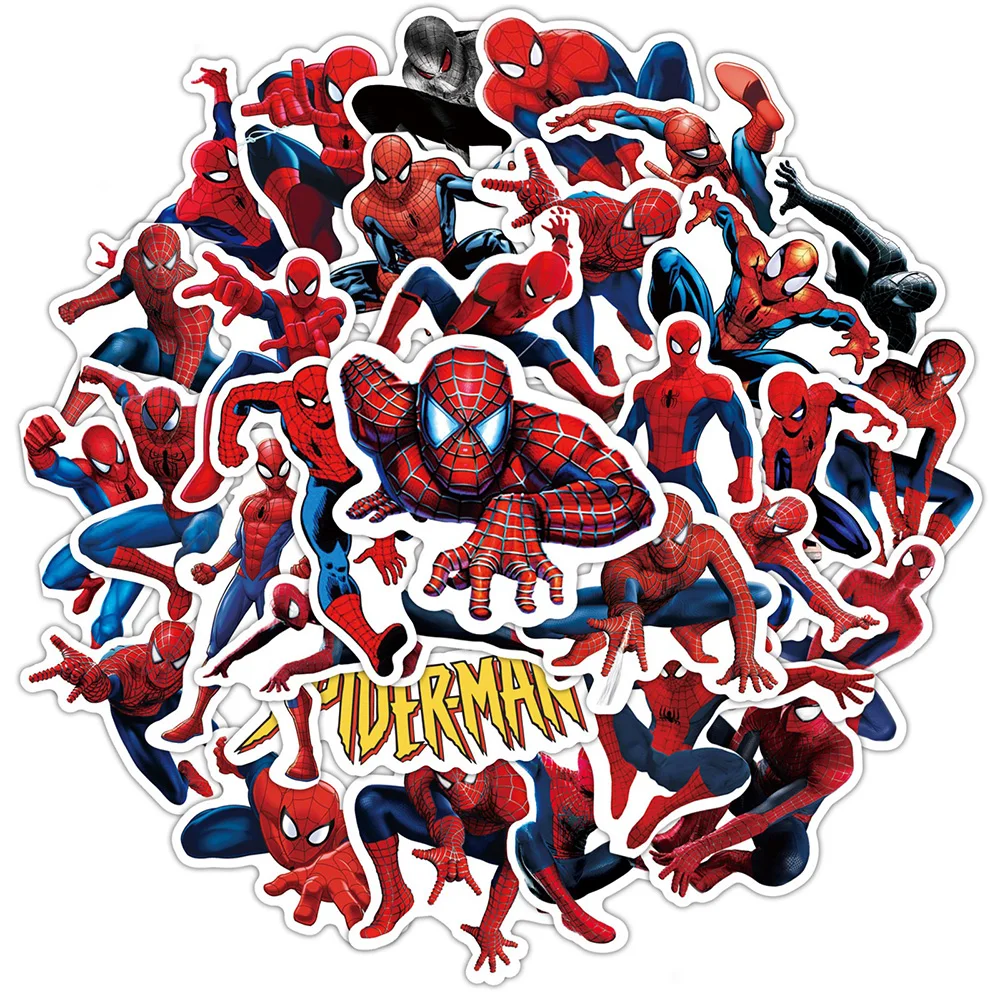 10/20/32PCS Marvel Disney Super Hero Spiderman Sticker DIY Laptop Luggage Skateboard Graffiti Decals Fun for Kid Toy