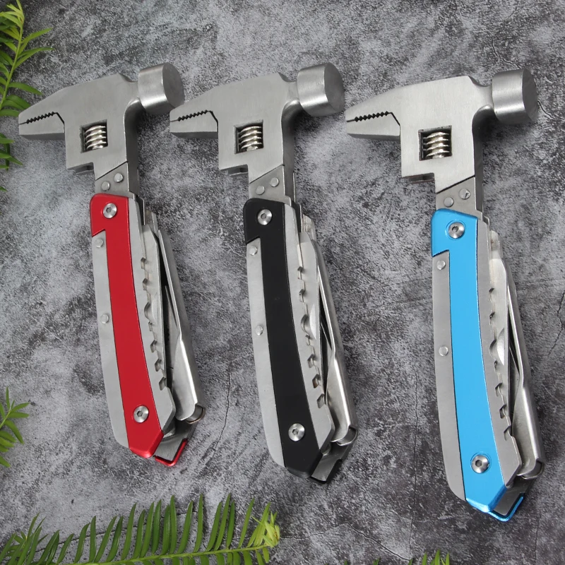 

Multifunctional Adjustable Wrench Automobile Repair Tool Safety Hammer Pointed Nose Pliers Vehicle Mounted Outdoor Tool