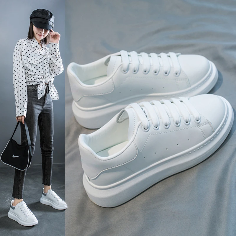 

New Women Thick Soled Spring Autumn Net Red Tide Flow I Sports Cake Soled Anti-skid Flat Casual Shoes Large Brand Same Style