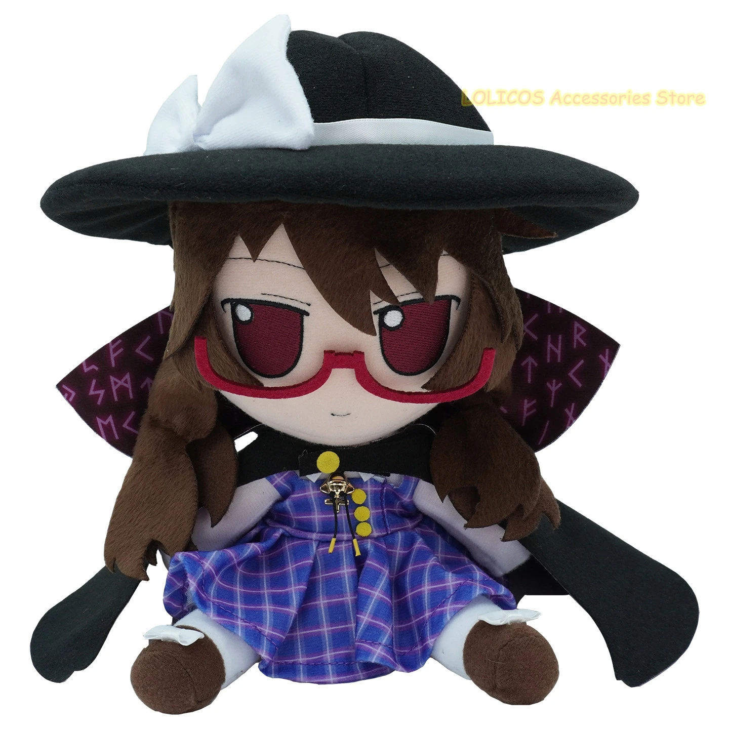 Фигурка-подушка Usami Sumireko Touhou Project, 20 см, серия FUMO, в сидячей позе, модель, аниме, мультфильм, игровой персонаж, талисман, подарки для косплея (art.: 3920d8bfbae6d) - 3920d8bfbae6d